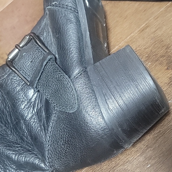 Tall leather biker boots - Picture 5 of 5